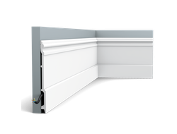 Плинтус ORAC Decor SX191, дюрополимерный, влагостойкий, ударопрочный, под покраску, длина 2 метра