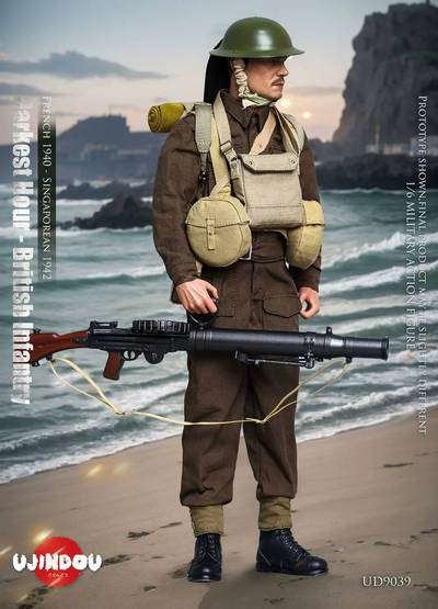 Британский солдат времен Второй Мировой (Франция 1940 - Сингапур 1942)  - Коллекционная ФИГУРКА 1/6 World War II British Infantry France 1940 -Singapore 1942 (UD9039) - UJINDOU