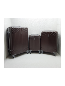 Комплект из 3х чемоданов Корона ABS S,M,L коричневый