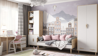 Стеллаж широкий 2+2 БЕЛЫЙ