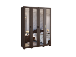 Детская МОНБЛАН - Шкаф с зеркалом МБ-25К Венге/Орех шоколадный