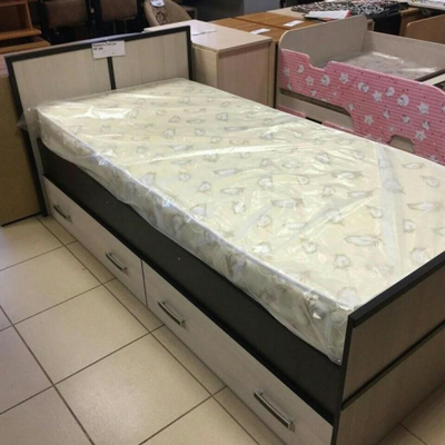 Кровать двуспальная "Сакура" 1600 с выдвижными ящиками (БТС)