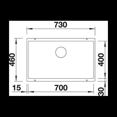 Мойка Blanco Subline 700-U с отв.арм. InFino, 523448