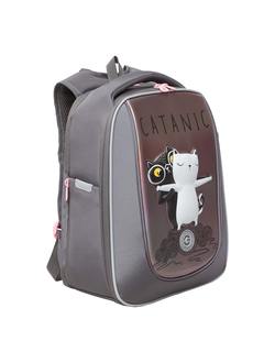 Рюкзак школьный GRIZZLY RAf-392-6 серый