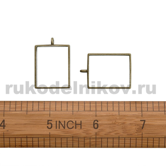 Рамка для заливки эпоксидной смолой "Прямоугольник", цвет-античная бронза