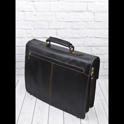 Кожаный портфель Brusado black (арт. 2011-01)