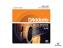струны D`ADDARIO EJ10 купить струны для гитары на сайте domstereo.ru