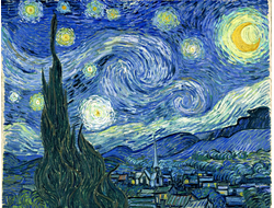 Купить греющую картину с фото репродукции Звезды ночью