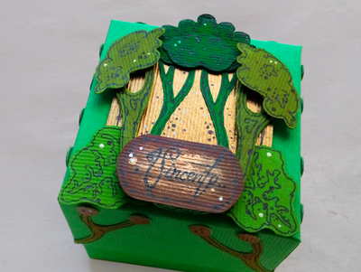 Красивая коробочка для кольца в стиле украшения