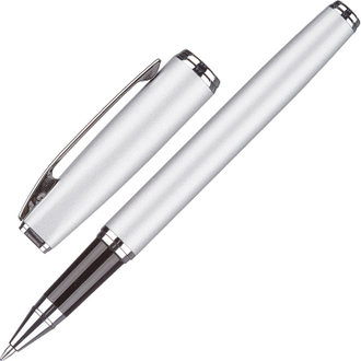 Ручка гелевая Attache Selection Elegance,серебристый корпус, синие чернила, с футляром