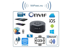 IP видеоняня WiFi (беспроводная зарядка, моно колонка Bluetooth) с аккумулятором с DVR, Full HD 2 Mp (HDSmartIPC)