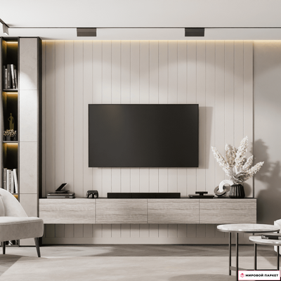 Скандинавские стеновые панели Ликорн Кремовые 125х12х2800