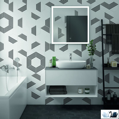 Плитка Керама марацци Буранелли 24001 для стен керамическая шестиугольная белая