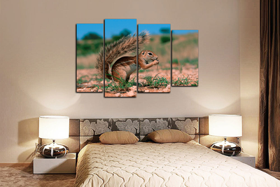 Модульная картина "Маленький грызун"