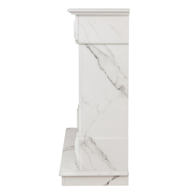 камин электрический Carolina Marble WT с очагом Evrika 25.5 LED