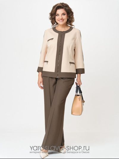 Модель: 24232.Женский классический трикотажный костюм