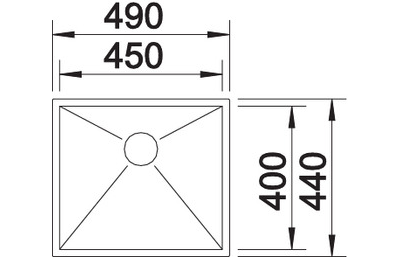Мойка Blanco ZEROX 450-U с отв. арм. InFino
