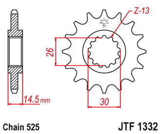 Звезда ведущая (15 зуб.) RK C5048-15 (Аналог: JTF1332.15) для мотоциклов Honda