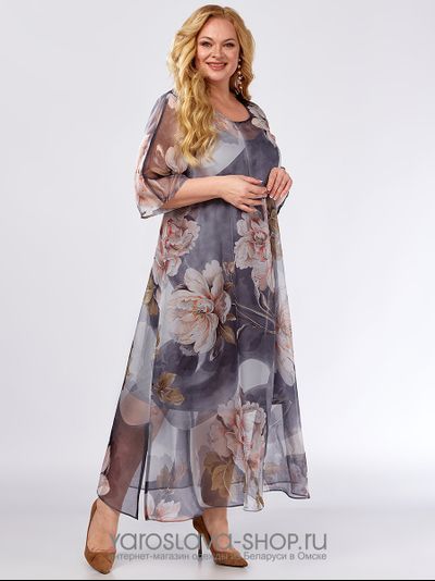 Шикарное женское платье из нежного воздушного шифона