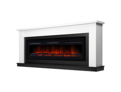 Каминокомплект:Очаг Electrolux Infinity EFP/P-1600ULS, портал Canto Long белый, черный