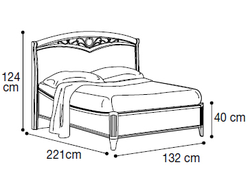 Кровать "Curvo Fregio" 120х200 см
