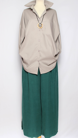 РУБАШКА "КЛАССИКА Карман" серо-бежевая р.50-60