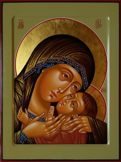 Корсунская Икона Пресвятой Божией Матери. Рукописная икона.