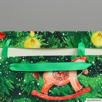 Пакет ламинированный «Ёлочка нарядная» 49 x 40 x 19 см