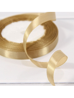 Лента атласная 12мм (105, св. коричневая), 22,9м