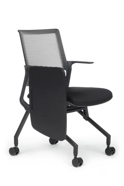 Стул для учебных аудиторий со складным механизмом сидений и столиком