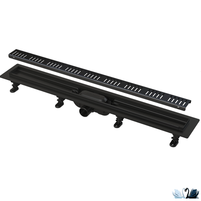 Лоток для душа Alcadrain APZ10BLACK-950 желоб в комплекте с решеткой, черный матовый