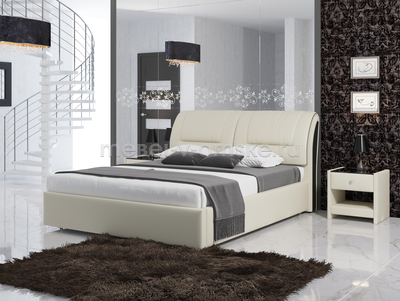 Прикроватная тумба "Элегия" в комплекте с кроватью в интерьере спальни