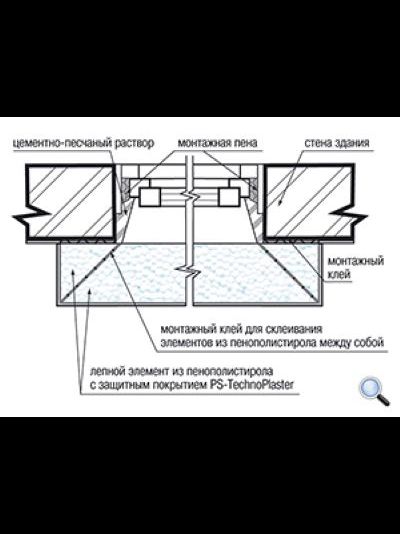 Lepninaplast МВ-95/3 фасадный молдинг из пенополистирола
