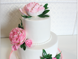 Торт с розовыми цветами (5 кг.)