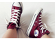 Женские Кеды CONVERSE бордовые на ногах 139784F фото