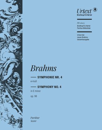 Brahms study score Symphony No. 4 in E minor Op. 98