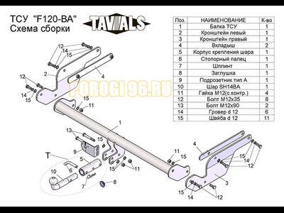 Фаркоп Лидер-Плюс на хетчбек для Hyundai i30/Kia Ceed 2007-2012