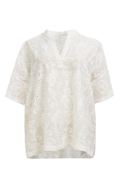 Белая легкая летняя блуза