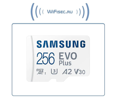 Карта памяти microSDXC UHS-I U3 Samsung EVO PLUS 256 ГБ, 130 МБ/с, Class 10, MB-MC256KA/RU, 1 шт., переходник SD
