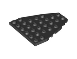 ! Б/У - Wedge, Plate 7 x 6 with Stud Notches Boat Bow Plate, Black (50303 4239365 4550190) - Б/У