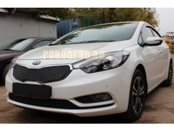 Защита радиатора KIA Cerato 2013-2016 chrome верх