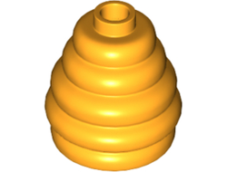 Cone 2 x 2 x 1 2/3 with Stacked Rings Beehive / Cotton Candy, Bright Light Orange (35574 / 6207256)