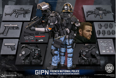 ФРАНЦУЗСКИЙ СПЕЦНАЗОВЕЦ GIPN - КОЛЛЕКЦИОННАЯ ФИГУРКА 1/6 SCALE FRENCH NATIONAL POLICE GIPN IN MARSEILLE (78076) - DAMTOYS