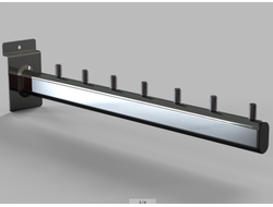 K73Z Кронштейн на экономпанель 7 штырьков прямой L=350 мм хром