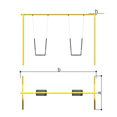 Детские качели двойные Romana 108.58.00