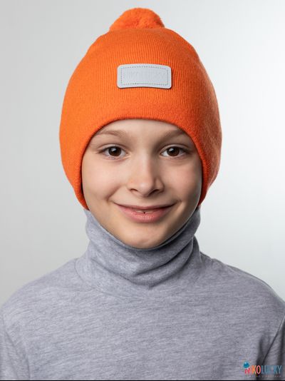 Шапка 24201-02 х/б подклад, оранжевый 52-54