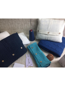 Вязаный чехол на подушку