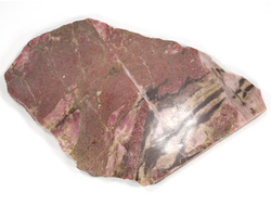 Родонит розовый, срез полированный с двух сторон, Россия, Урал (168*98*8 мм, 347 г) №36115