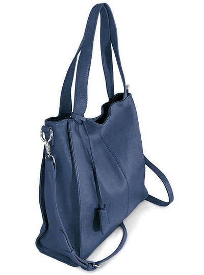 (АРТИКУЛ: 9539/82) СУМКА ЖЕНСКАЯ БОЛЬШАЯ, НАТУРАЛЬНАЯ КОЖА, СИНЯЯ, РУЧКИ И РЕМЕНЬ ЧЕРЕЗ ПЛЕЧО