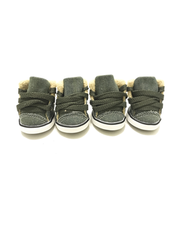 Кеды утепленные для собаки хаки